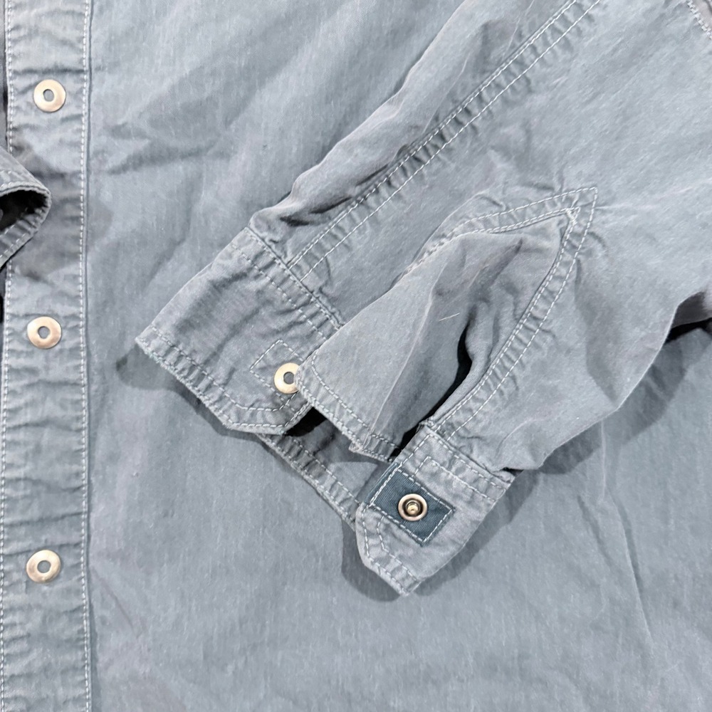 Kuhl Button Down‎ Shirt Mens XL Gray/Blue  Long Sleeve Snap Front Cotton Blend - Picture 2 of 9